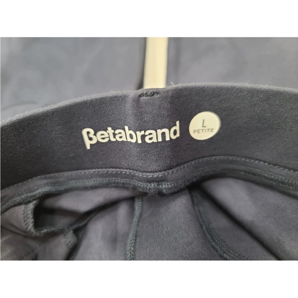 Betabrand Straight-Leg 7-Pocket Dress Pant Yoga Pants Navy Blue Size L Petite - Picture 3 of 9